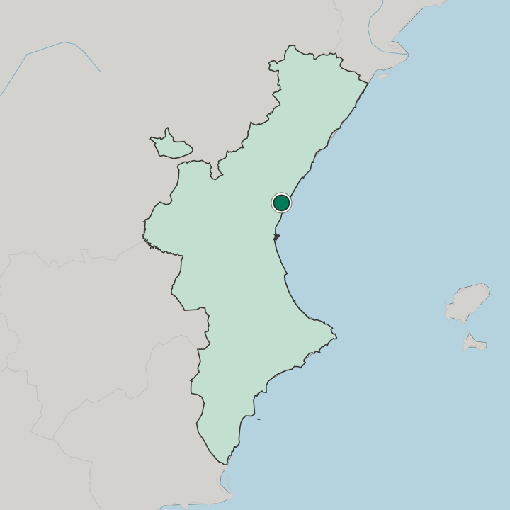 Map showing Sagunto — In Comunitat Valenciana