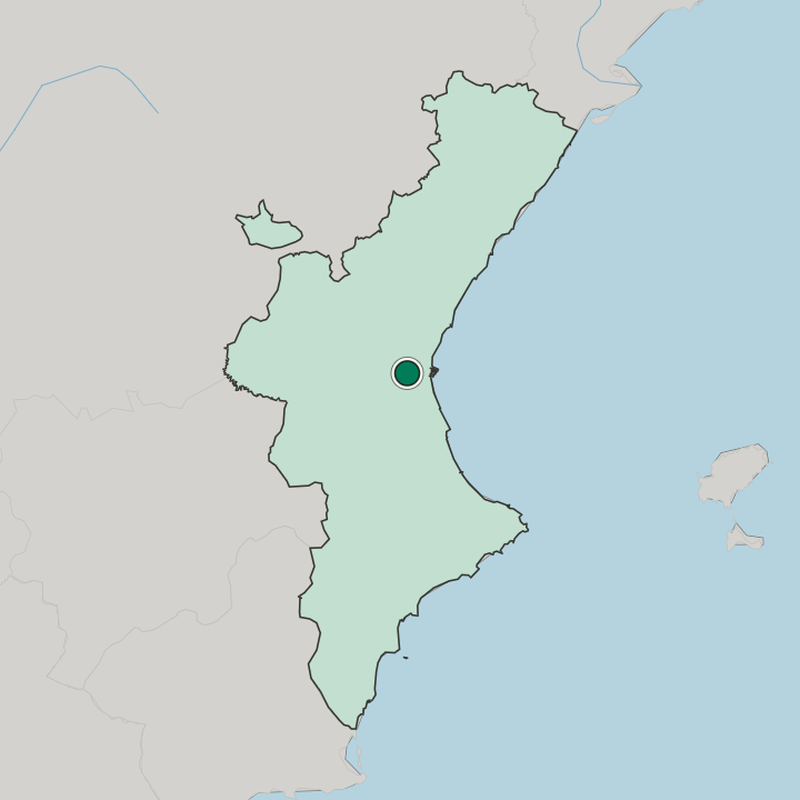 Map showing Torrent — In Comunitat Valenciana