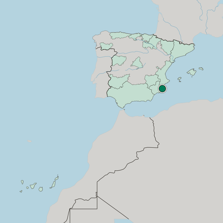 Map showing Torrevieja — In Spain