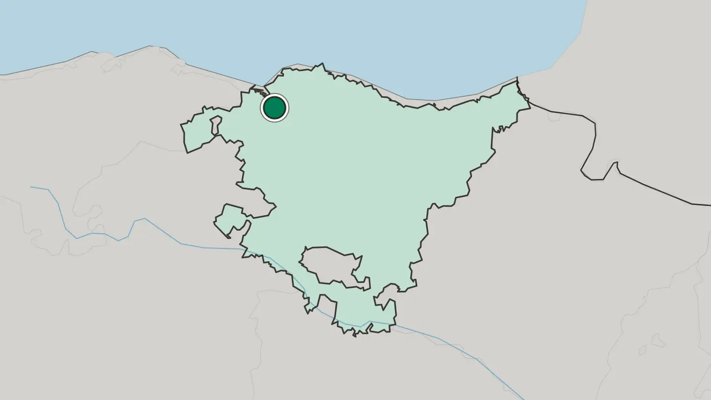 Map of Barakaldo in Spain