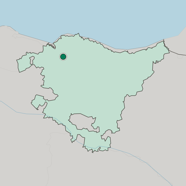 Map showing Bilbao — In Euskal Autonomia Erkidegoa