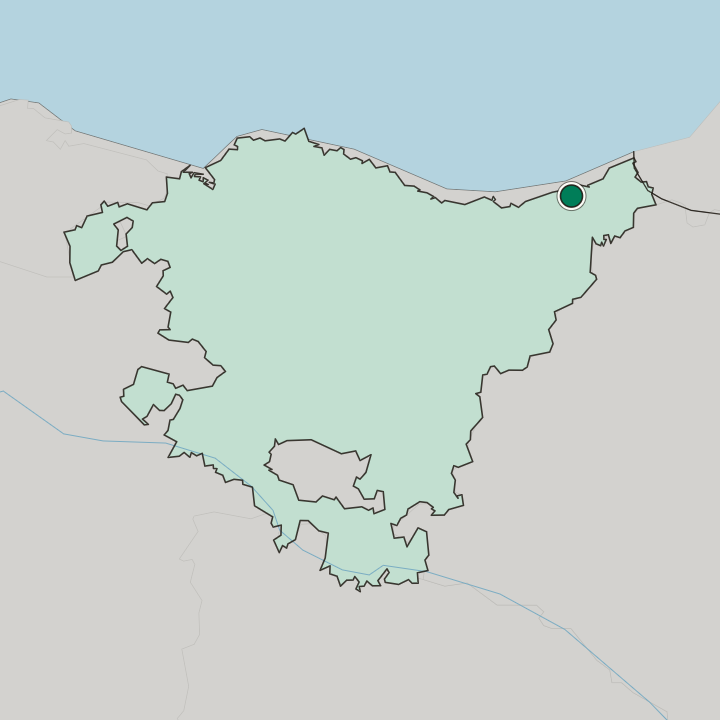 Map showing Bidebieta — In Euskal Autonomia Erkidegoa