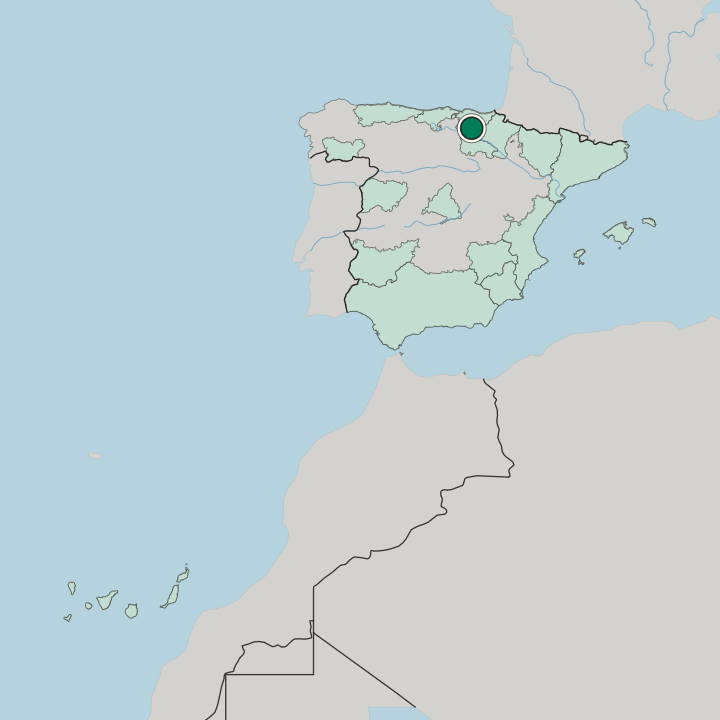 Map showing Gasteiz / Vitoria — In Spain