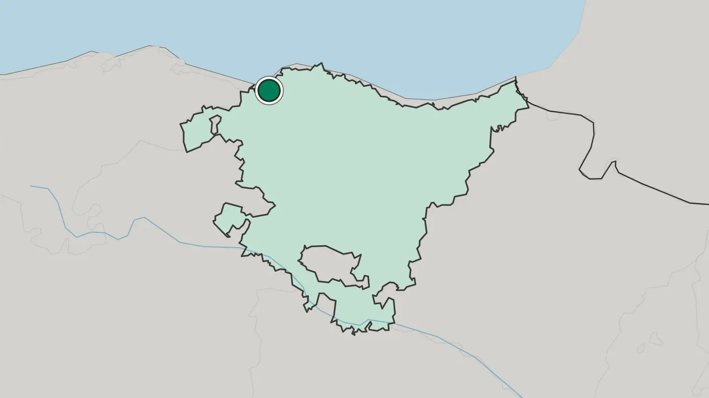Map of Getxo in Spain