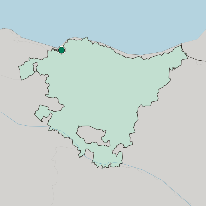 Map showing Algorta — In Euskal Autonomia Erkidegoa