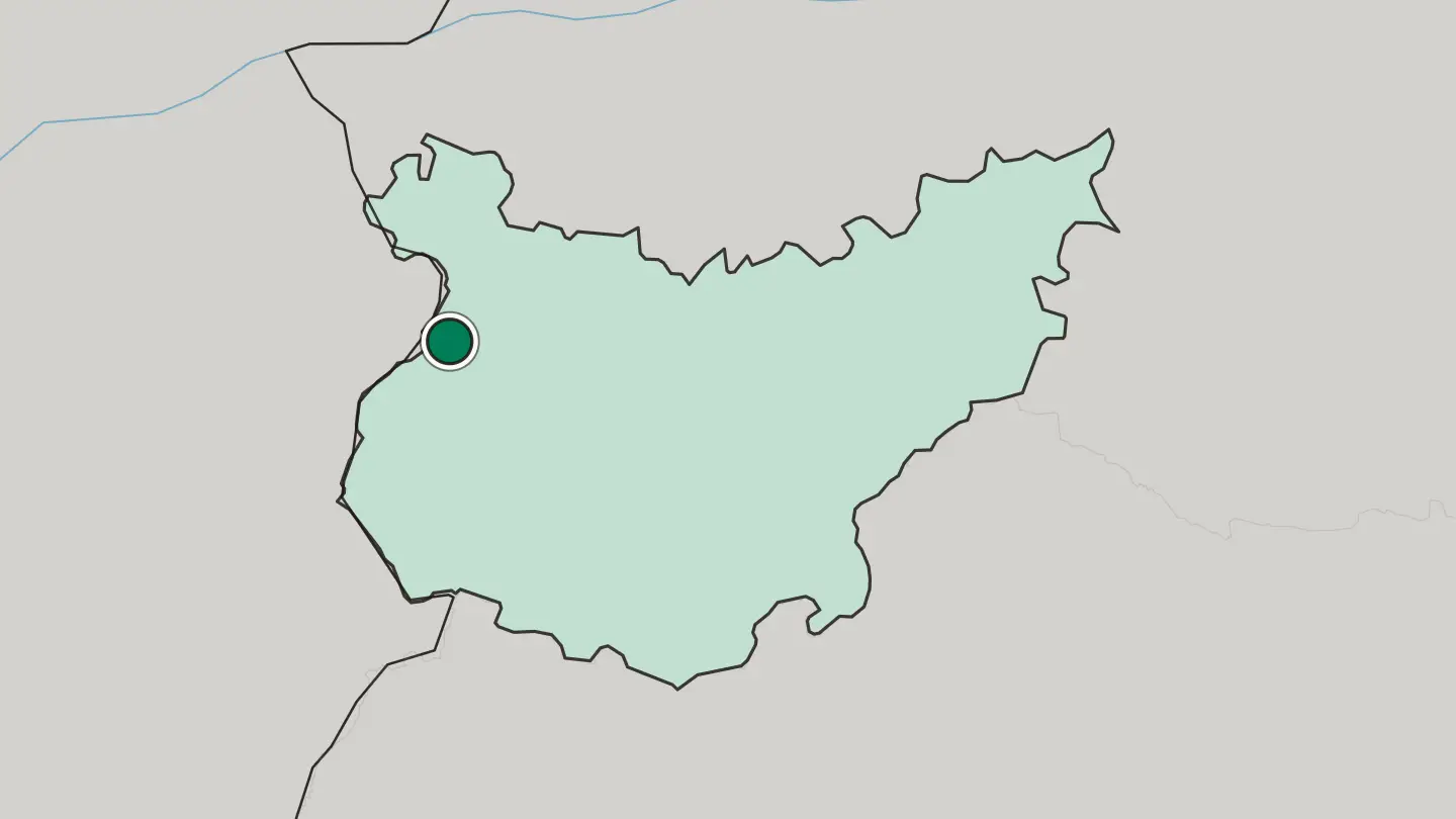 Map of Badajoz in Spain