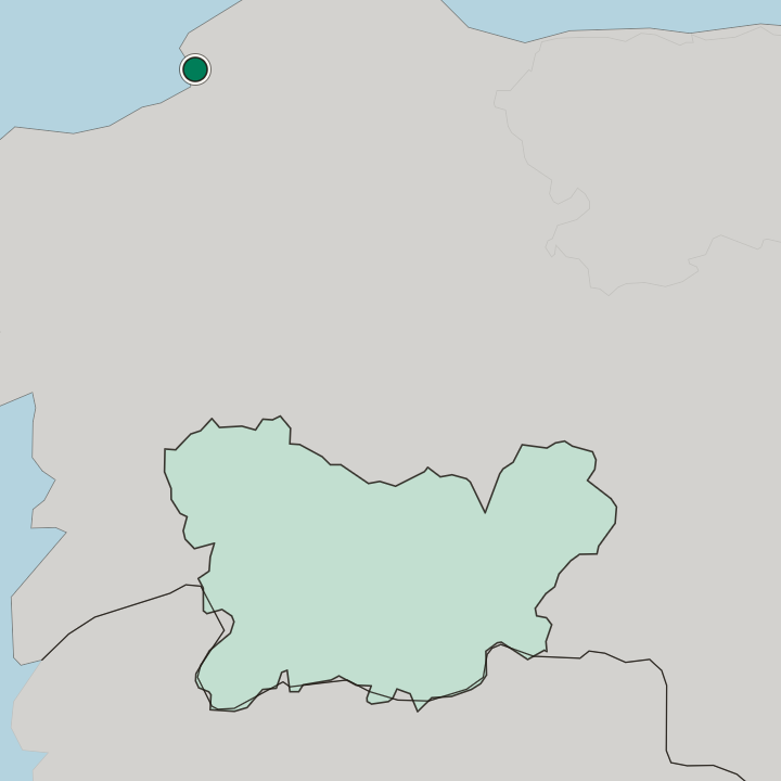 Map showing Ferrol — In Galicia