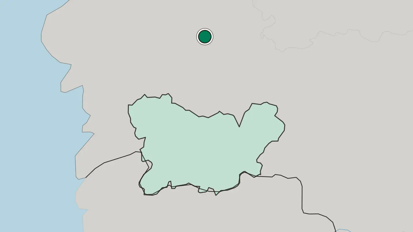 Map of Lugo in Spain