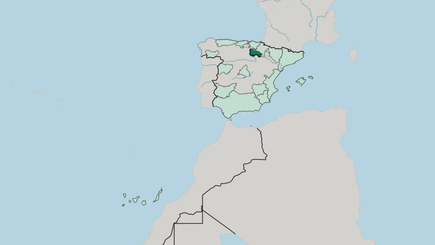 Map of La Rioja in Spain
