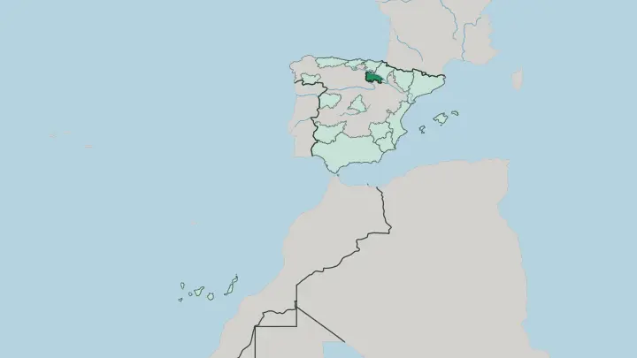 Map of La Rioja in Spain