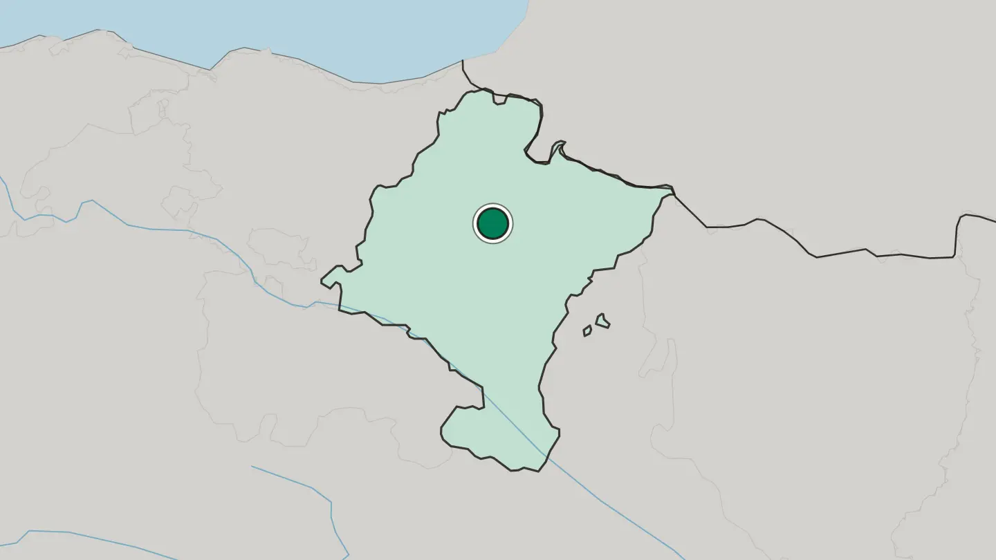 Map of Pamplona in Spain