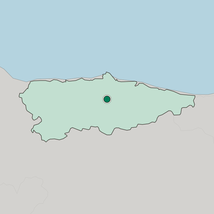 Map showing Oviedo — In Principality of Asturias
