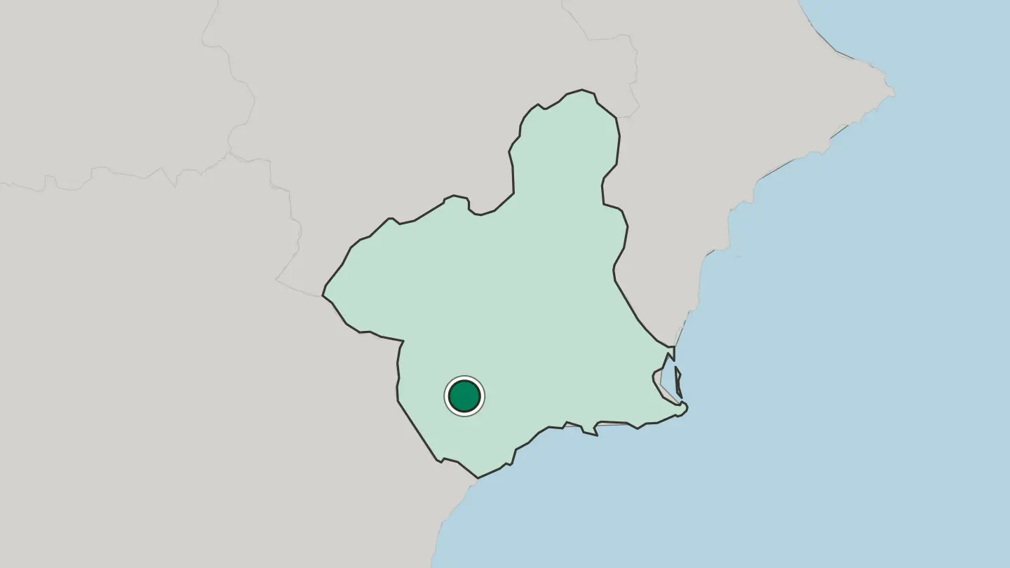 Map of Lorca in Spain