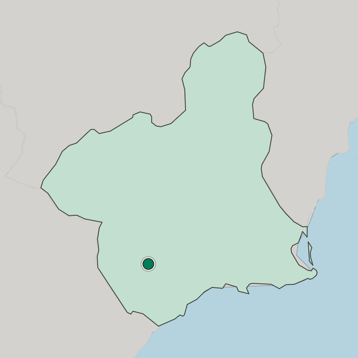 Map showing Lorca — In Región de Murcia