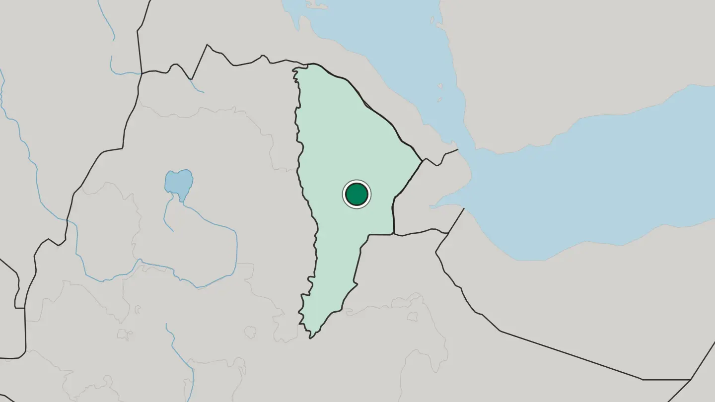 Map of Samara in Ethiopia