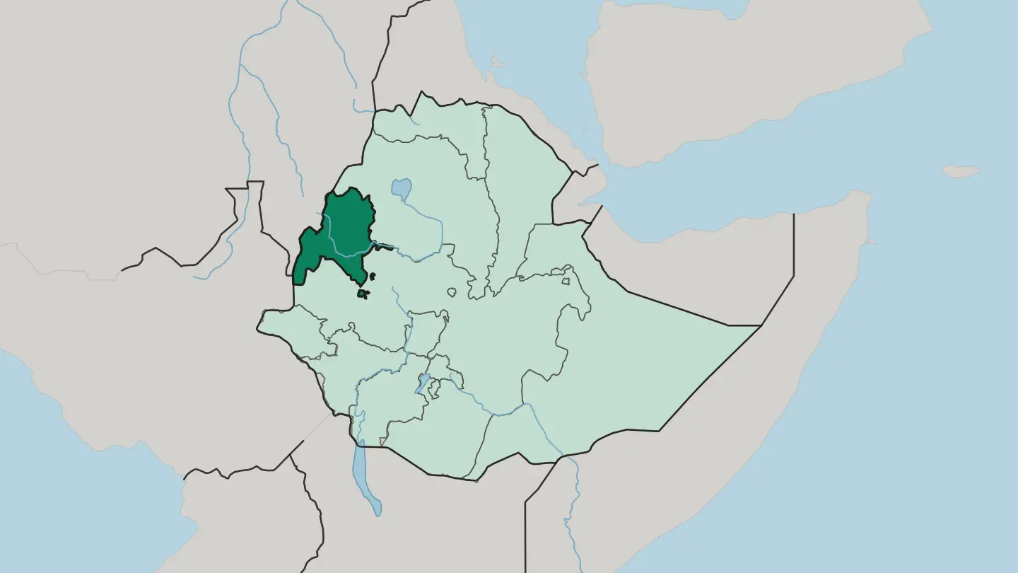 Map of Benishangul-Gumuz Region in Ethiopia