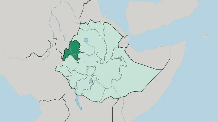 Map of Benishangul-Gumuz Region in Ethiopia
