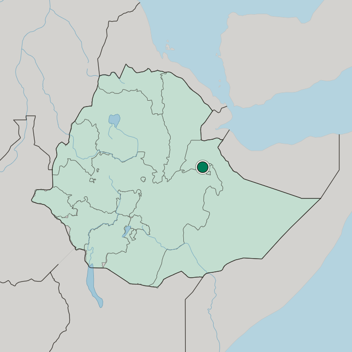 Map showing Dire Dawa — In Ethiopia