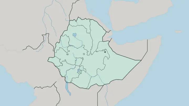 Map of Harari Region in Ethiopia