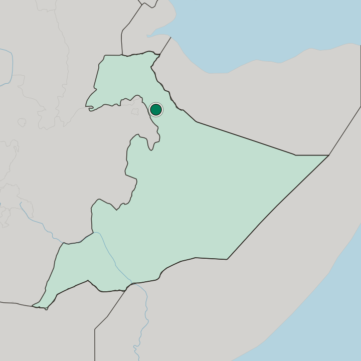 Map showing Jijiga — In Somali Region