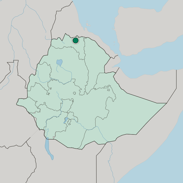 Map showing Adwa — In Ethiopia