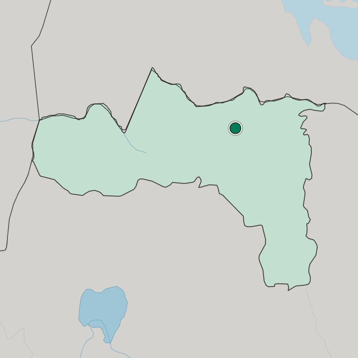 Map showing Adwa — In Tigray Region