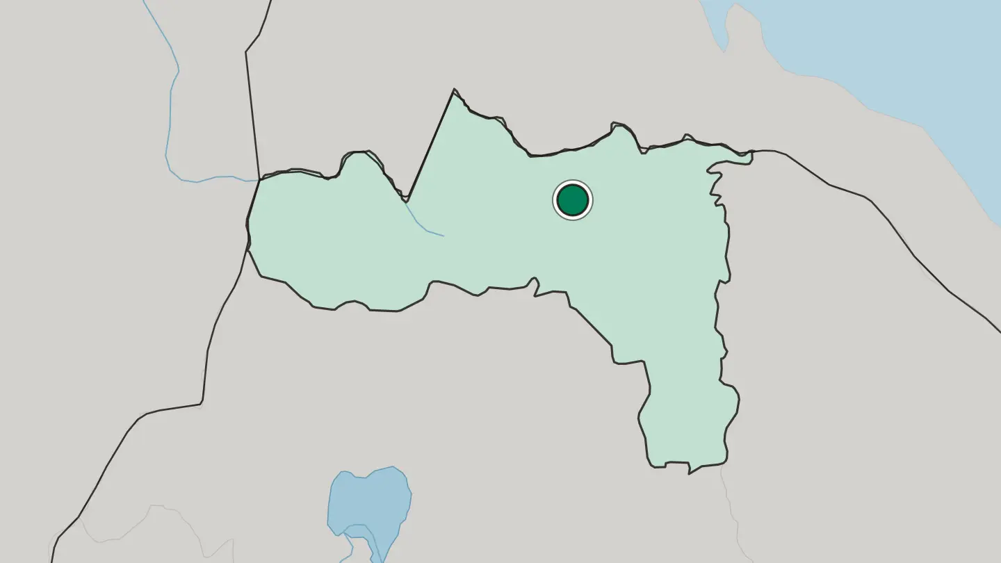 Map of Aksum in Ethiopia
