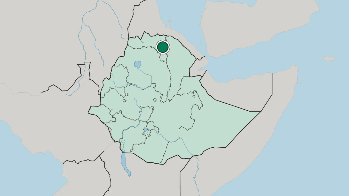 Map of Mek'ele in Ethiopia