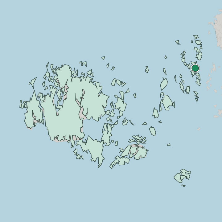 Map showing Brändö — In Åland