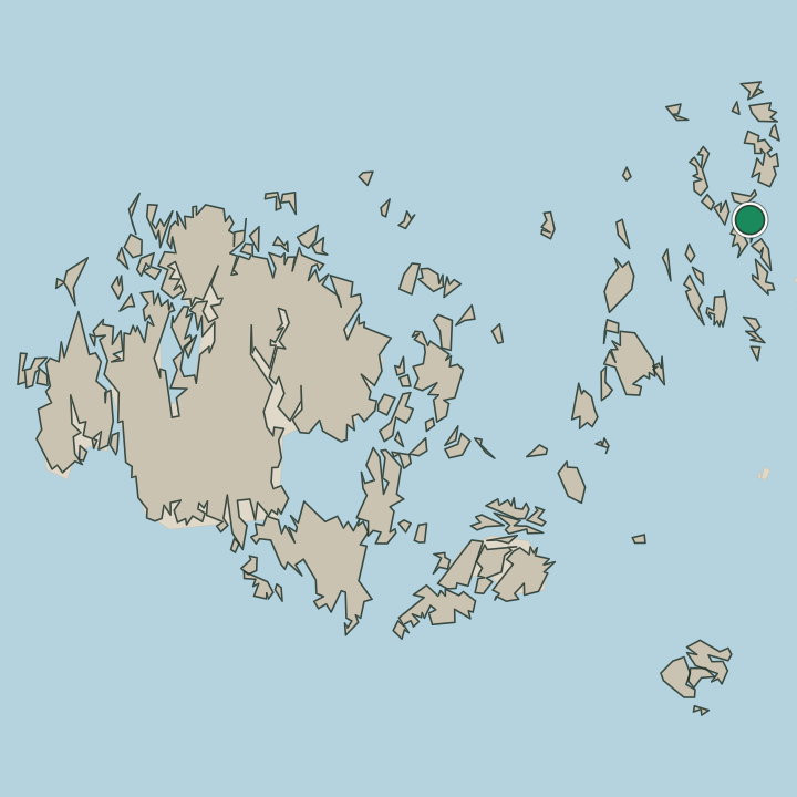 Map showing Brändö in Åland