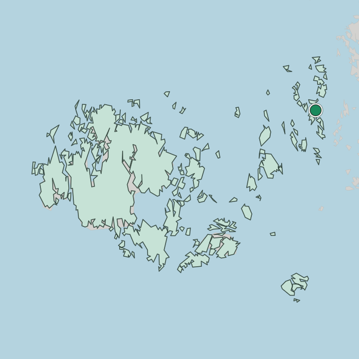 Map showing Brändö — In Åland