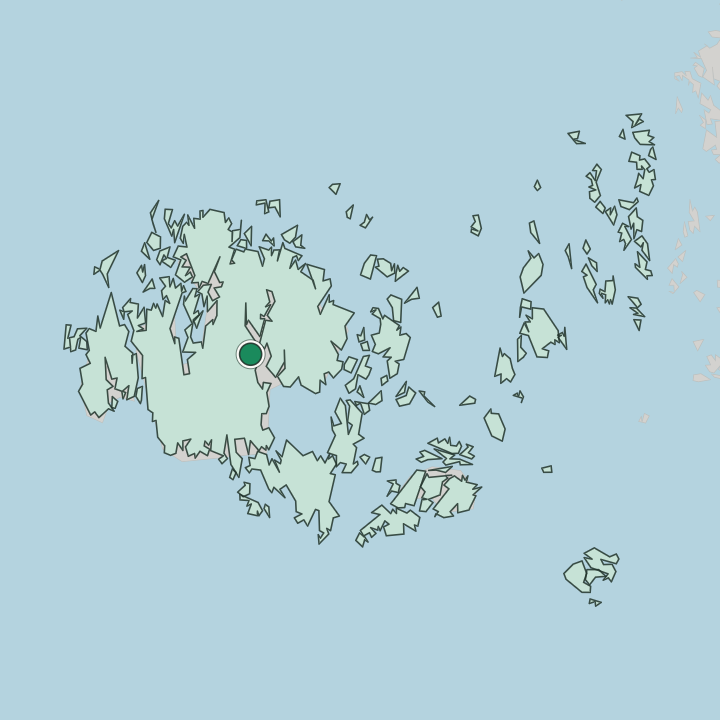 Map showing Finström — In Åland