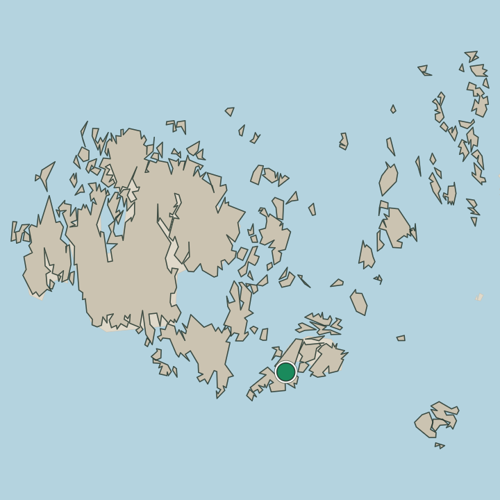 Map showing Föglö in Åland