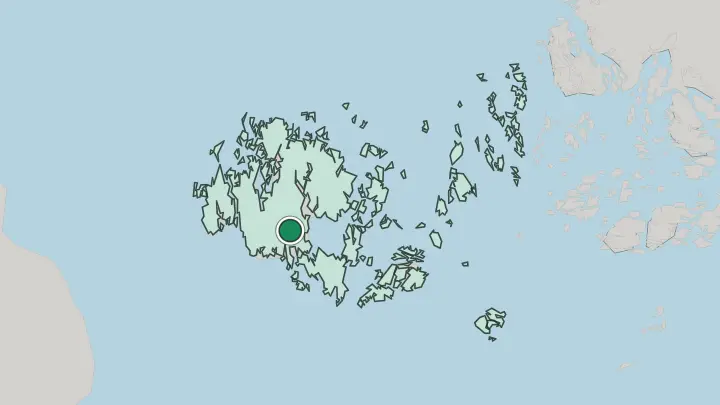 Map of Jomala in Finland