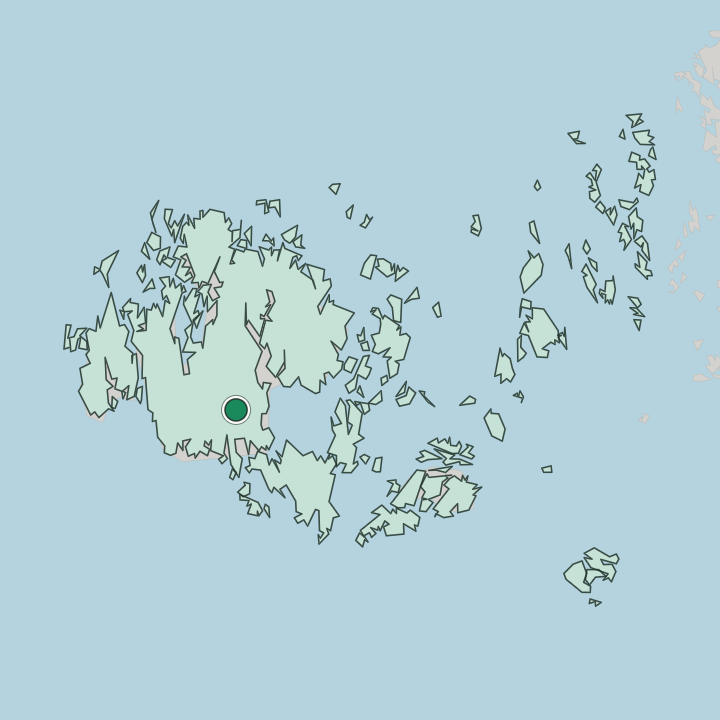 Map showing Jomala — In Åland