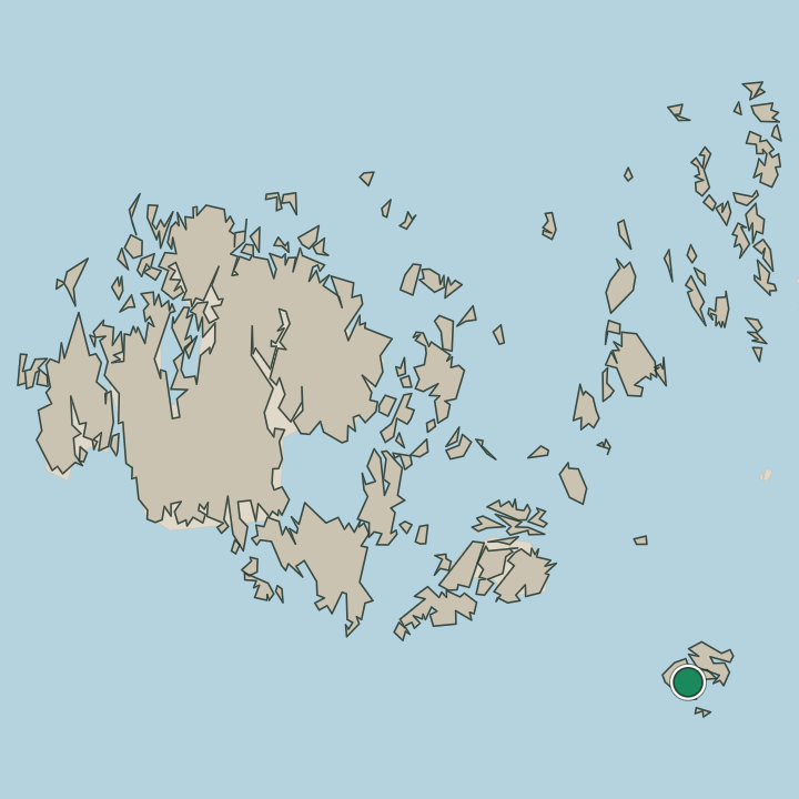 Map showing Kökar in Åland
