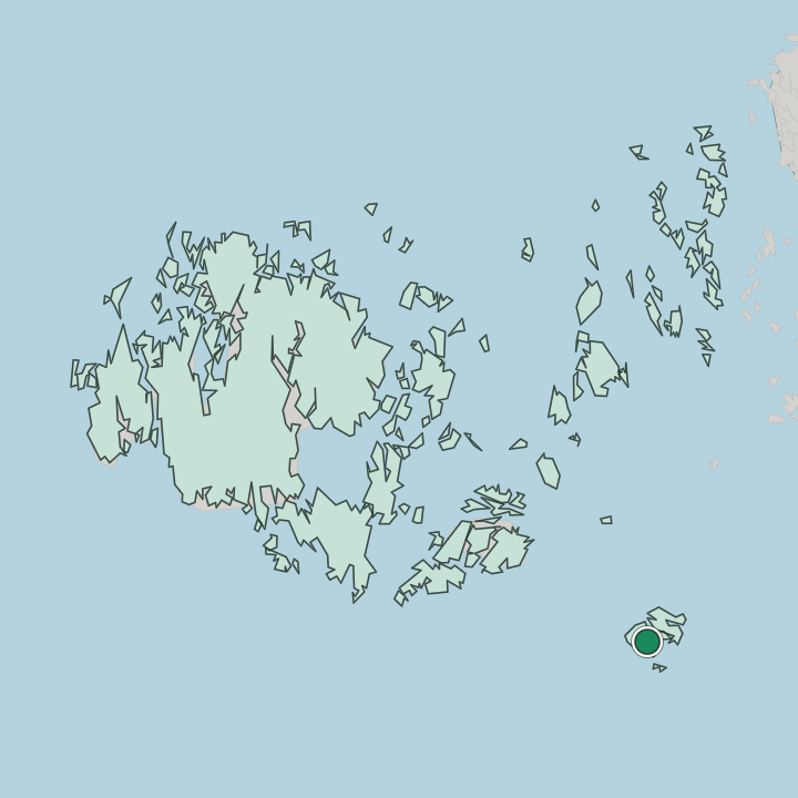Map showing Kökar — In Åland