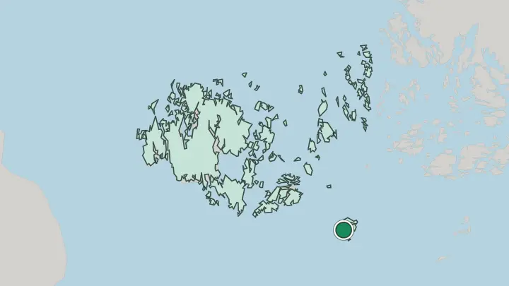Map of Kökar in Finland