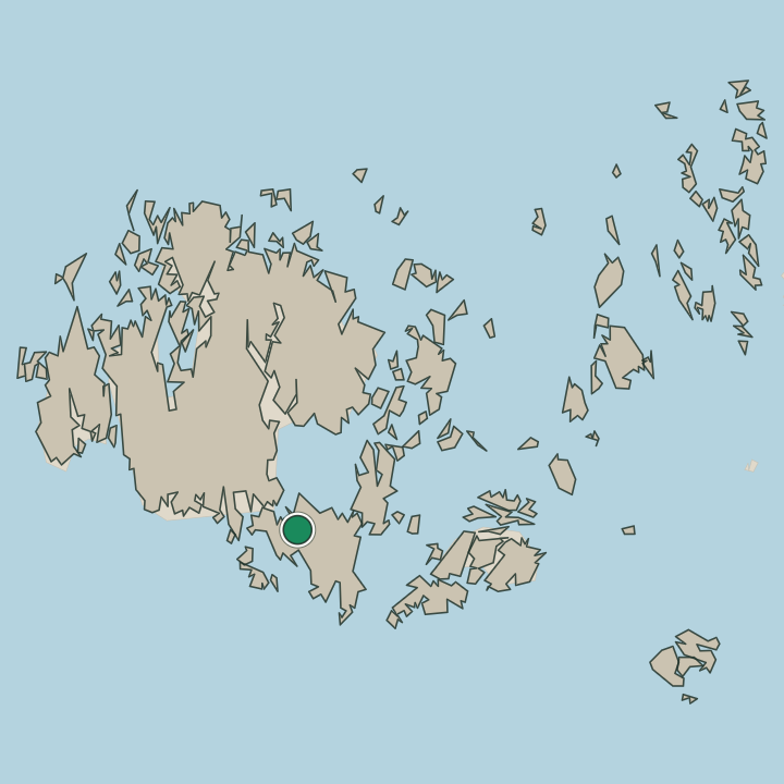 Map showing Lemland in Åland