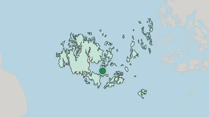 Map of Lumparland in Finland