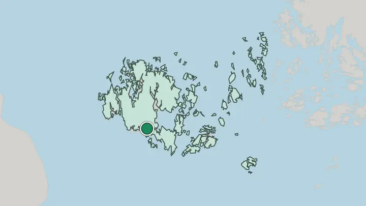 Map of Mariehamn in Finland
