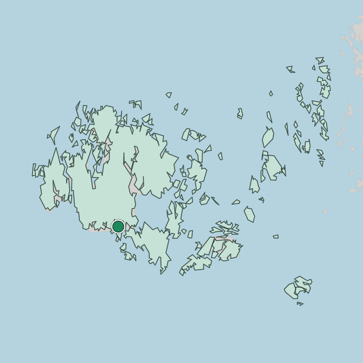 Map showing Mariehamn — In Åland