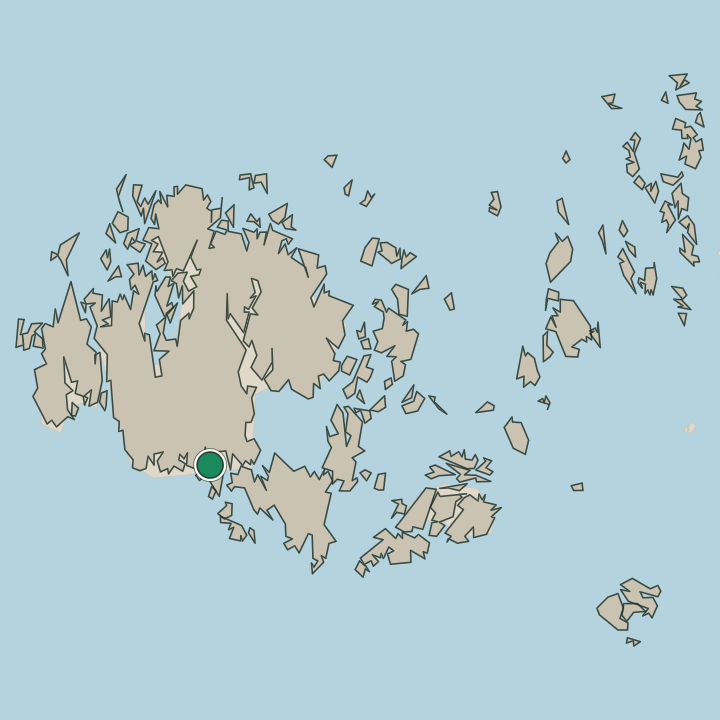 Map showing Mariehamn in Åland