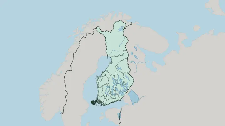 Map of Åland in Finland