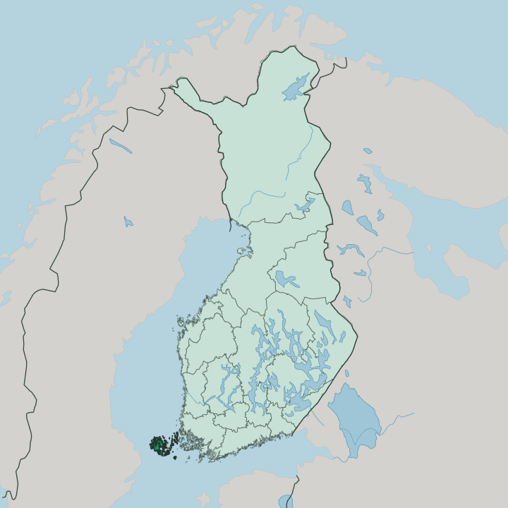 Map showing Åland — In Finland