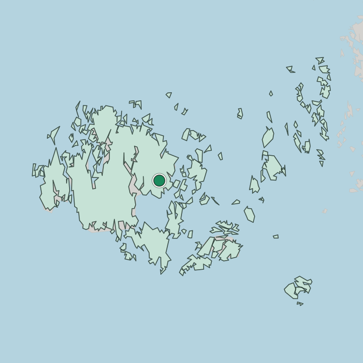 Map showing Sund — In Åland