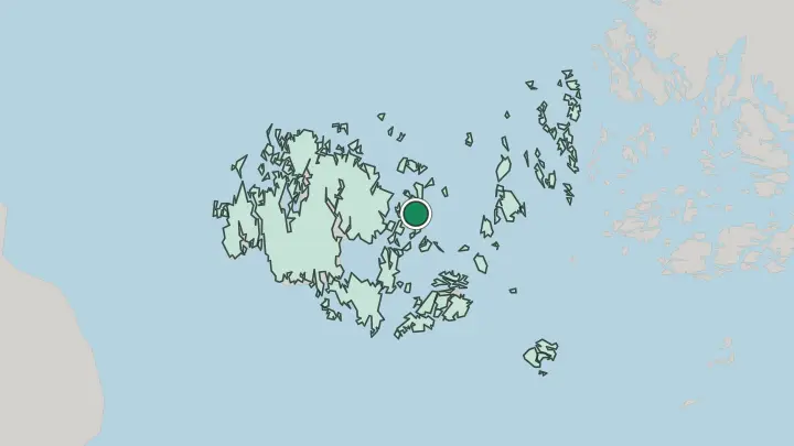 Map of Vårdö in Finland