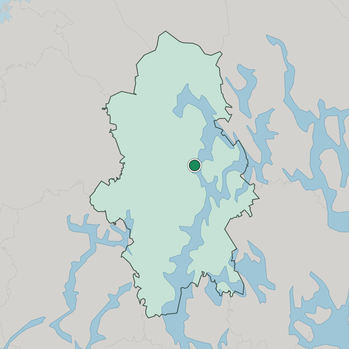 Map showing Äänekoski — In Central Finland