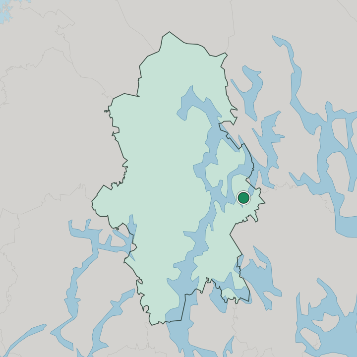 Map showing Hankasalmi — In Central Finland
