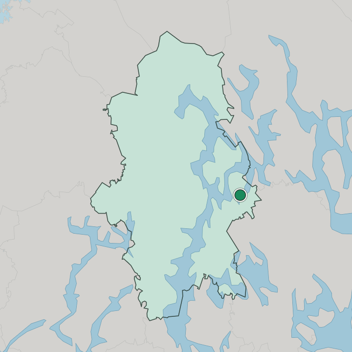 Map showing Hankasalmi — In Central Finland